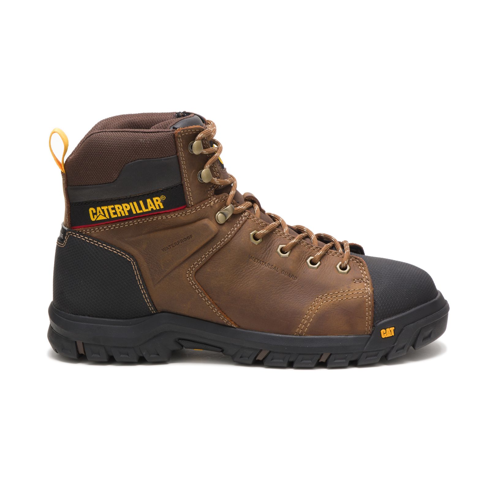 Caterpillar Boots Pakistan - Caterpillar Wellspring Waterproof Metatarsal Guard Steel Toe Mens Steel Toe Boots Brown (289536-HEU)